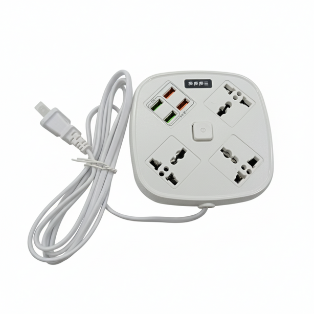 REGLETA MULTICONTACTOS DE VIAJE 2500W 4 USB 3.4A MAX SMART IQ