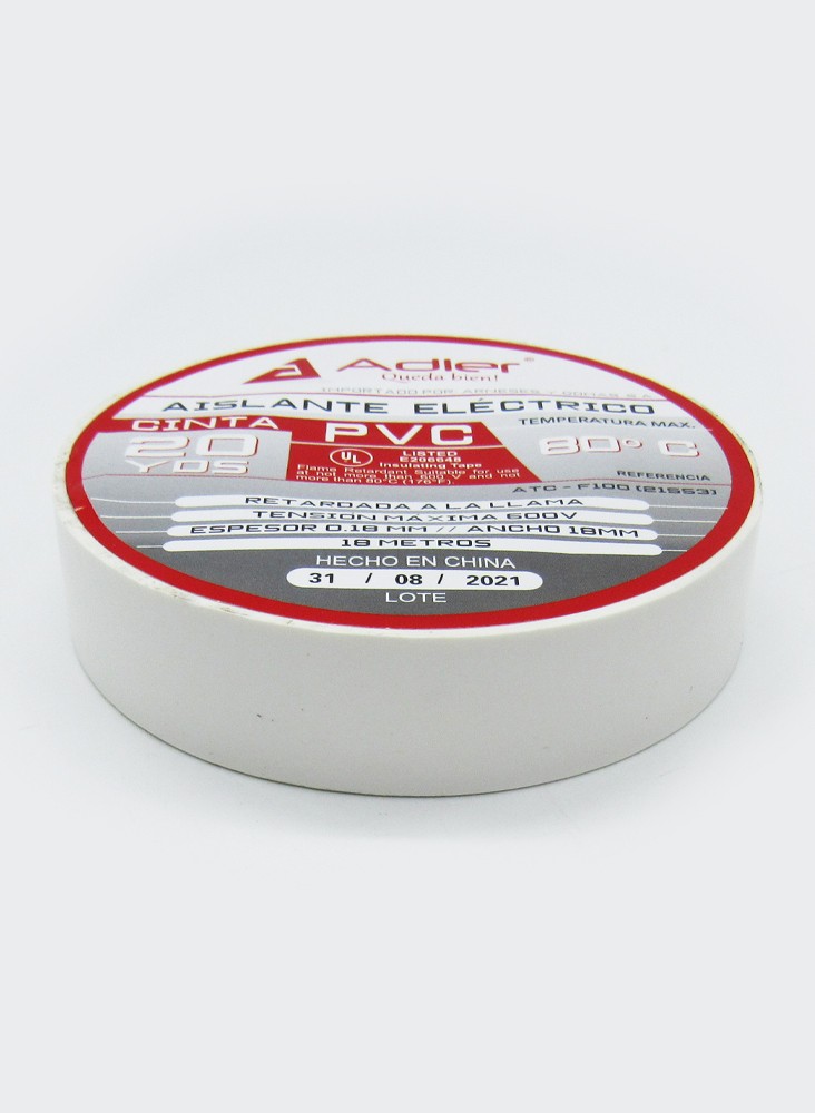 CINTA DE AISLAR ADLER DE 20 YARDAS (18 METROS) BLANCA