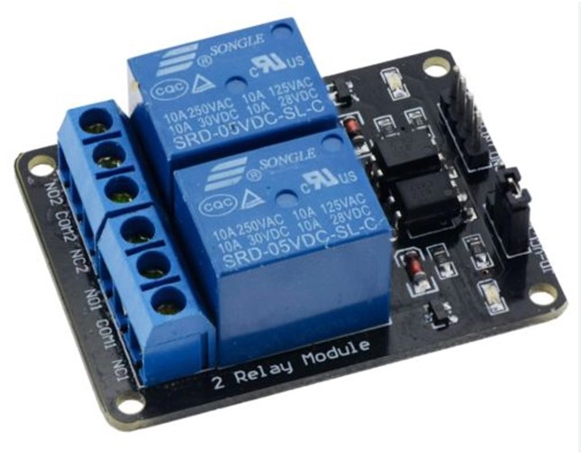 MODULO RELAY DE 2 CANALES 5VDC