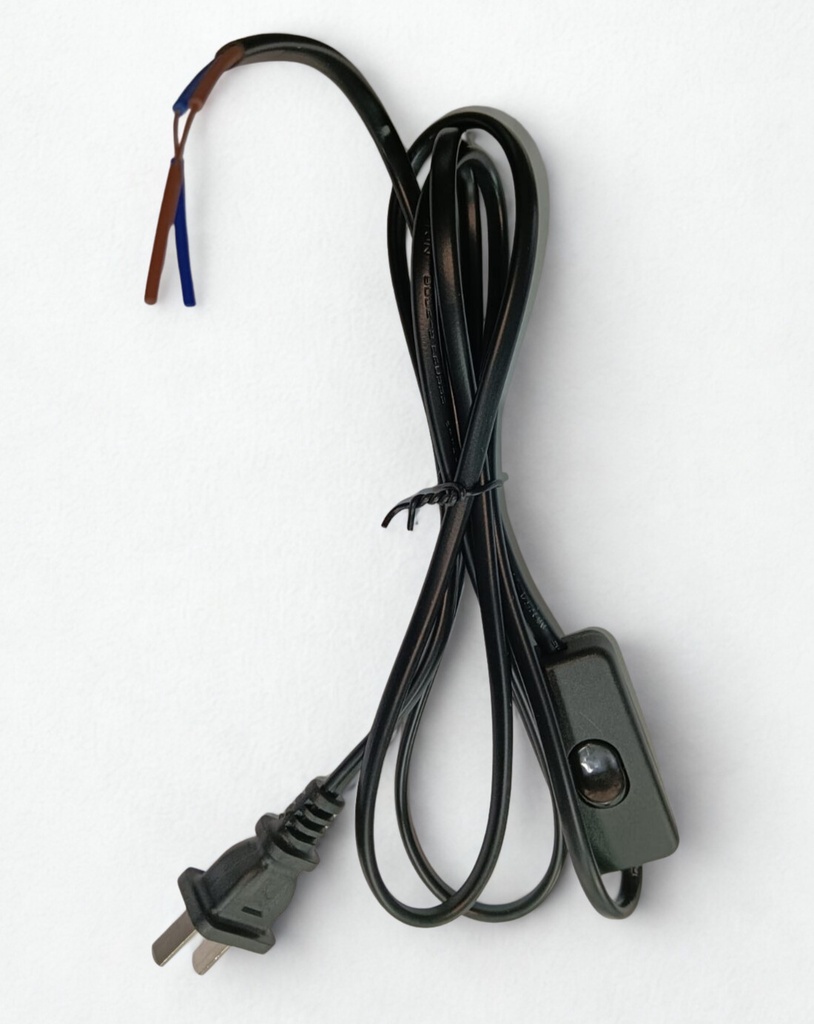 CABLE DE PODER CON SWITCH DE 1.5MTS SIN CONECTOR