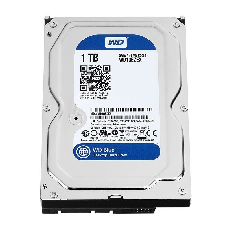 DISCO DURO INTERNO WESTERN DIGITAL 1TB 64MB 3.5 SATA 3 PULL 6M GAR