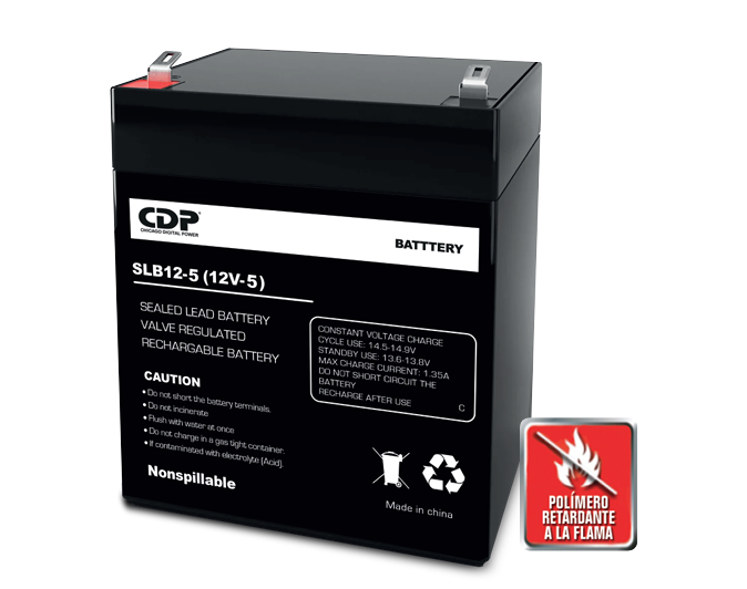 BATERIA CDP 12V 5AMP TERMINAL F2
