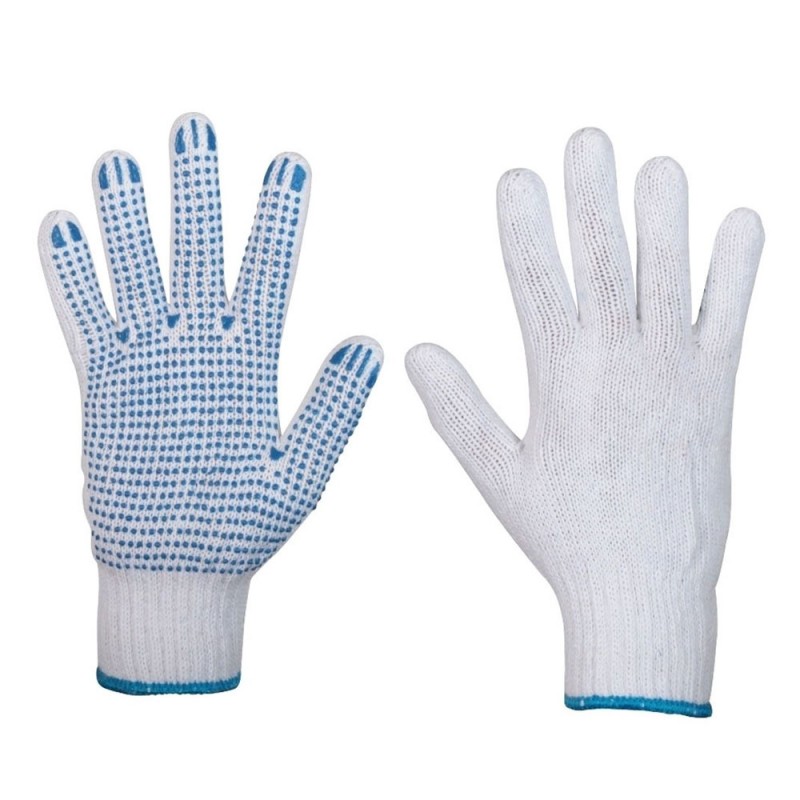 GUANTES DE PROTECCION DE TELA CON PUNTOS PVC TOOLCRAFT