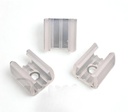 BASE SUJETA TIRA LED PLANA CON AGUJERO (25 UNIDADES)