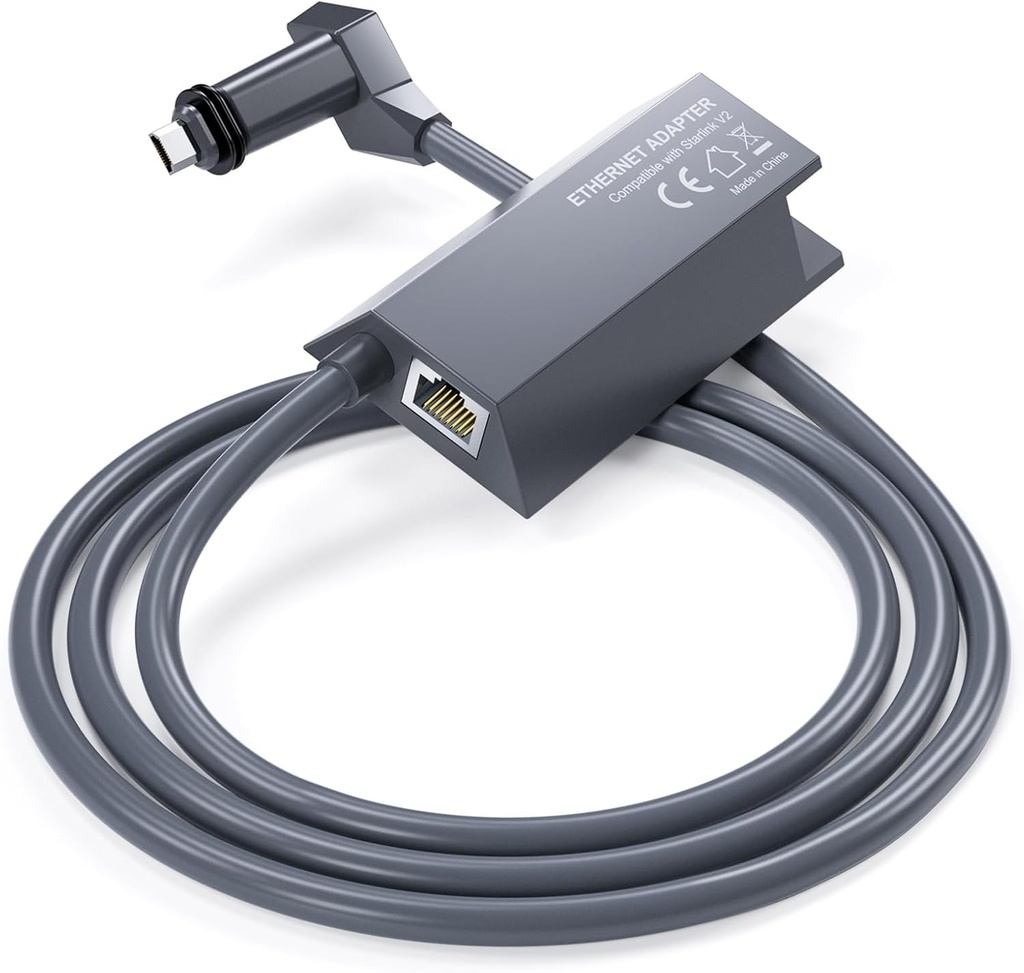 ADAPTADOR ETHERNET PARA STARLINK INTERNET SATELITAL RECTANGULAR VERSION 2