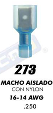[20762-273] TERMINAL PLANA MACHO AZUL CAL 12-10 #273 AISLADA