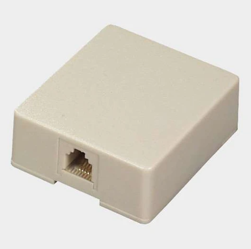 [08001] ROSETA DE SOBREPONER RJ11 DE 4 CONTACTOS CAT3 KR-468