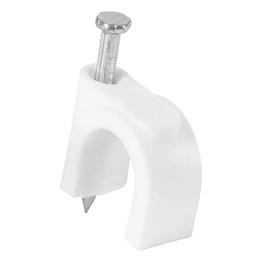 [14020-2] GRAPAS PARA CABLE No.6 COLOR BLANCO (25 UNIDADES)