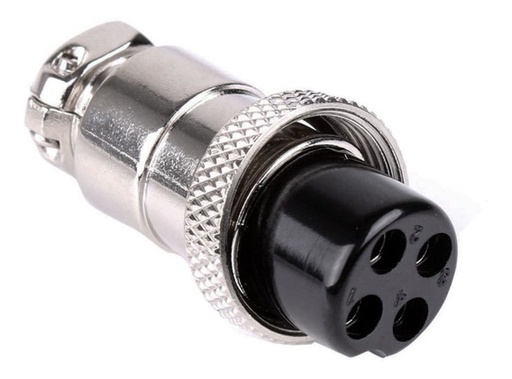 [05913-4H] CONECTOR GX16 HEMBRA TIPO AVIADOR 4 PINES