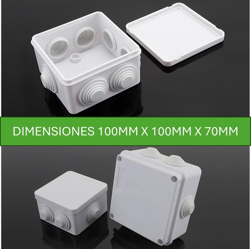 [14401-18] CAJA PLASTICA DE DERIVACION 100x100x70 EXTERIOR