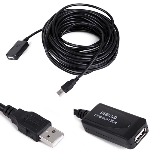 [03070-51] CABLE EXTENSION USB (MACHO-HEMBRA) CON AMPLIFICADOR DE 50 PIES 15MTS ECO