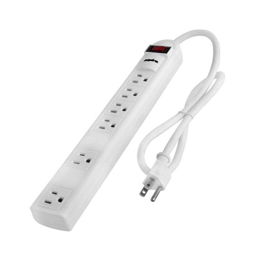 [20463] REGLETA ELECTRICA 6 + 2 TOMAS PROTECTOR DE PICOS 270J FULGORE FU0329
