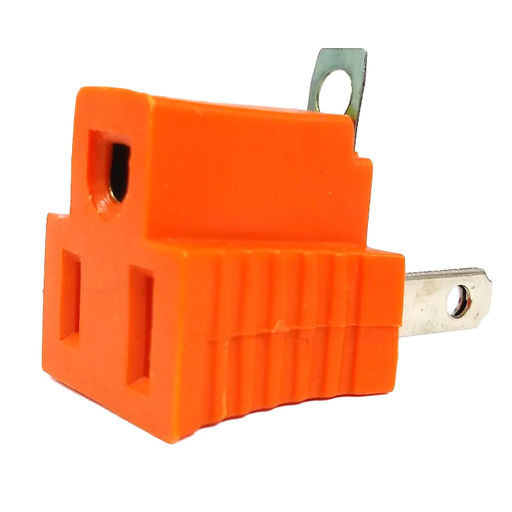 [01030] ADAPTADOR DE CORRIENTE 3 A 2 NARANJA