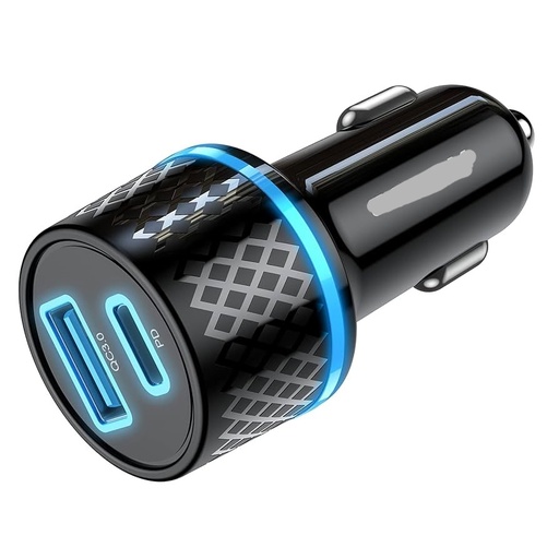 [01092-2] ADAPTADOR DE CORRIENTE DE CARRO 12V 42.5W USB C Y USB A
