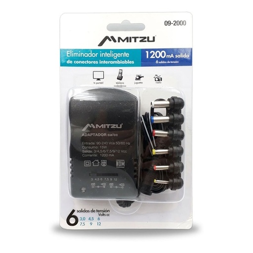 [01144] ADAPTADOR DE CORRIENTE INTELIGENTE 3-12V 1.2AMP MITZU