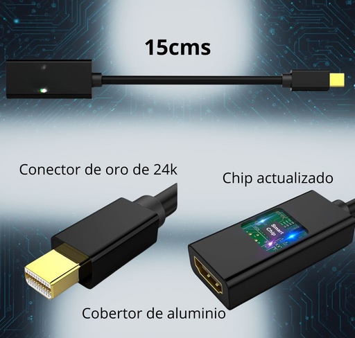 [01270-3] ADAPTADOR MINI DISPLAYPORT A HDMI