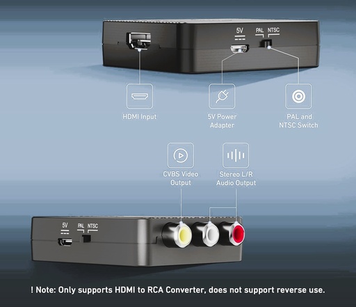 [01332-2] ADAPTADOR HDMI A RCA 1080P BENFEI