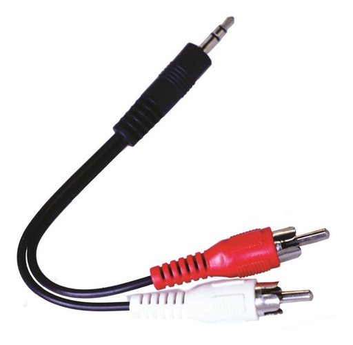 [01438-52] ADAPTADOR EN Y PLUG 3.5MM STEREO A 2 RCA M DE 15CM