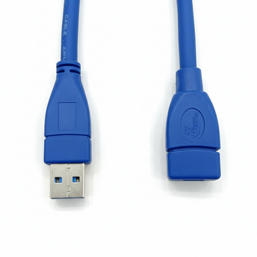 [03027] CABLE EXTENSION USB 3.0 DE 6 PIES XTECH AZUL