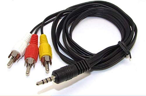 [03096] CABLE PLUG TRIFASICO (3 CONTACTOS) A 3 RCA M 6 PIES MIYAKO