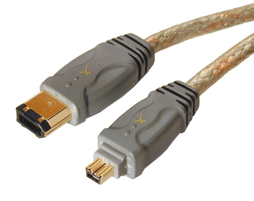 [03097-2] CABLE FIREWIRE DE 4 A 6 PINES M-M DE 6 PIES GOLDX