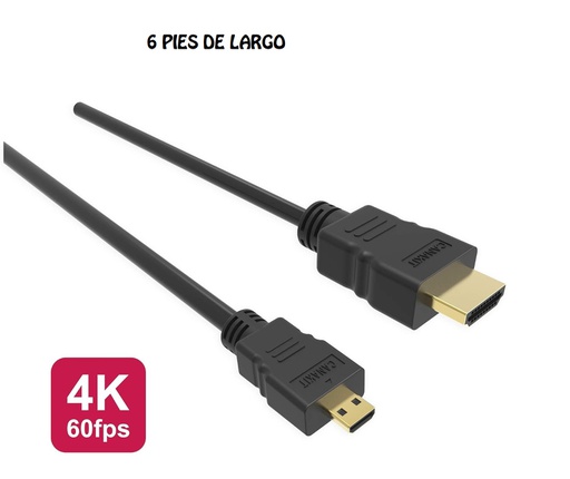 [03291-2] CABLE HDMI M A MICRO HDMI M DE 6PIES