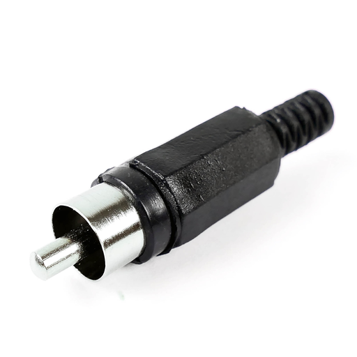 [05062] CONECTOR RCA M PLASTICO NEGRO