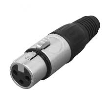 [05135] CONECTOR CANON H DE 3 PINES (MICROFONO) PLATA/NEGRO