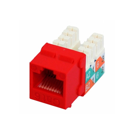 [05147-4] DADO RJ45 CAT 6 COLOR ROJO