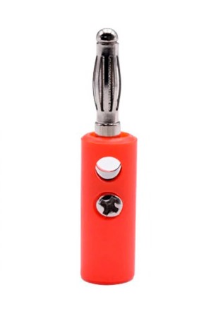 [05169-1] CONECTOR PLUG BANANA ROJO CON TORNILLO