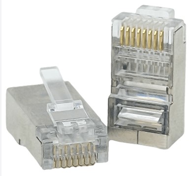 [05184] CONECTOR RJ45 CAT 6 BLINDADO CON GUIA INCORPORADA