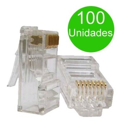 [05721-100U] CONECTOR RJ45 CAT 5E (100UNIDADES)