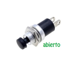 [11175] SWITCH PUSH BOTON MINI ABIERTO NEGRO 3A/125V