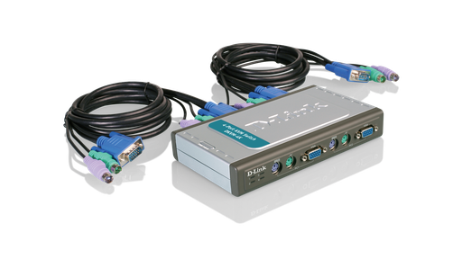 [12142] KVM 4 PUERTOS PS2 CON 2 CABLES D-LINK DKVM-4K