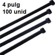 [13165-100] CINCHO PLASTICO DE 4" NEGRO (100 UNIDADES)