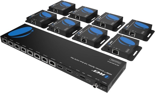 [13485] KIT SPLITTER EXTENSOR HDMI DE 1 A 8 POR UTP CAT6 4K 30HZ 165FT O 1080p A 60HZ 230FT CON GESTOR EDID