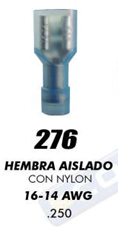 [20762-276] TERMINAL PLANA HEMBRA AZUL AISLADA CAL 16-14 #276