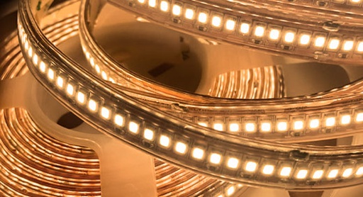 [28200-1] TIRA FLEXIBLE DE LUCES LED 8W 3000K IP67 LUZ CALIDA (METRO) NARANJA