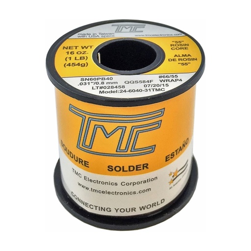 [11010] ESTAÑO 0.8mm TMC 1LB 60/40 AMARILLO