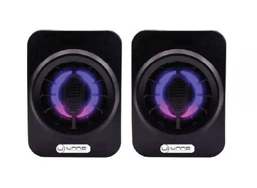 [21301-4] BOCINA PARA COMPUTADORA RGB USB 2.0 DE 6 WATTS UNNO