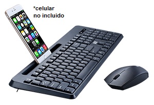 [42403] TECLADO/MOUSE USB INALAMBRICO MULTIMEDIA (COMBO) 9875