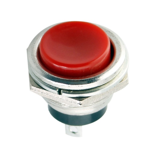 [11173] SWITCH PUSH BOTON ABIERTO 3A-125V 2 PINES ROJO GRANDE