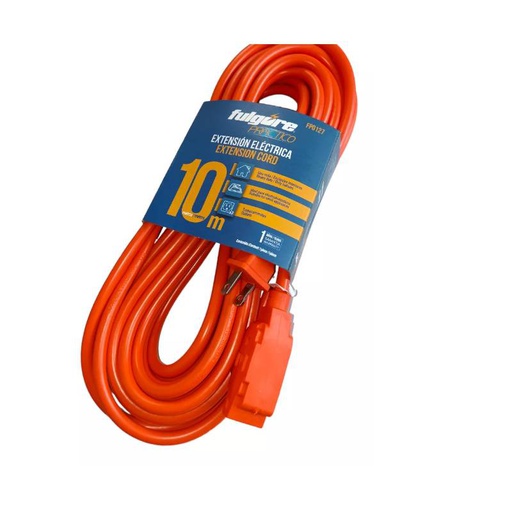 [20025] CABLE EXTENSION ELECTRICA DE 10MTS 16AWG NARANJA FULGORE FP0142
