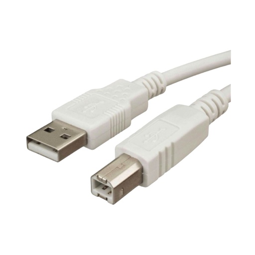 [03007-6] CABLE DE IMPRESORA USB DE 6 PIES BLANCO