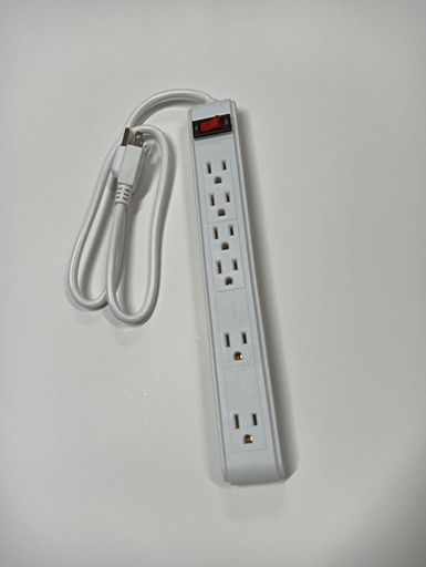 [20007-1] REGLETA ELECTRICA DE 6 TOMAS 4+2 ATERRIZADAS FULGORE FU0329