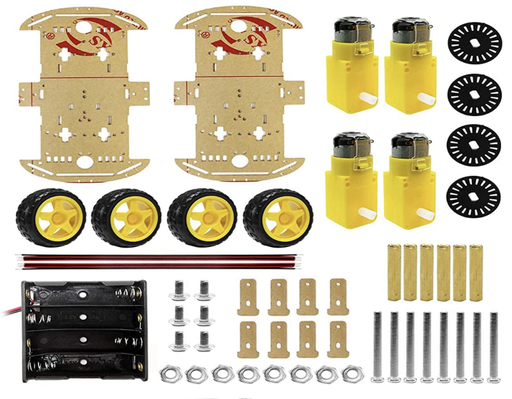 [94002-5] KIT PROYECTO DE CARRO 4 RUEDAS+ 4 MOTORES