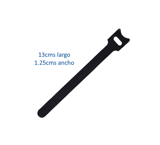 [11836-1] VELCRO UNITIRA DE 1/2" 13CMS NEGRO (10 UNIDADES)