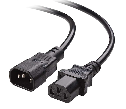 [03011] CABLE DE PODER EXTENSION C13 - C14 18AWG DE 15 PIES