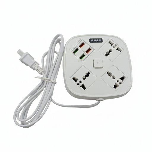 [20010-4] REGLETA MULTICONTACTOS DE VIAJE 2500W 4 USB 3.4A MAX SMART IQ