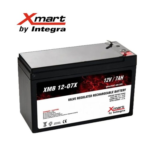 [25058-7] BATERIA CICLO PROFUNDO 12V 7AMP LIBRE MANTENIMIENTO XMART XMB12-07X